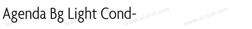 Agenda Bg Light Cond字体转换